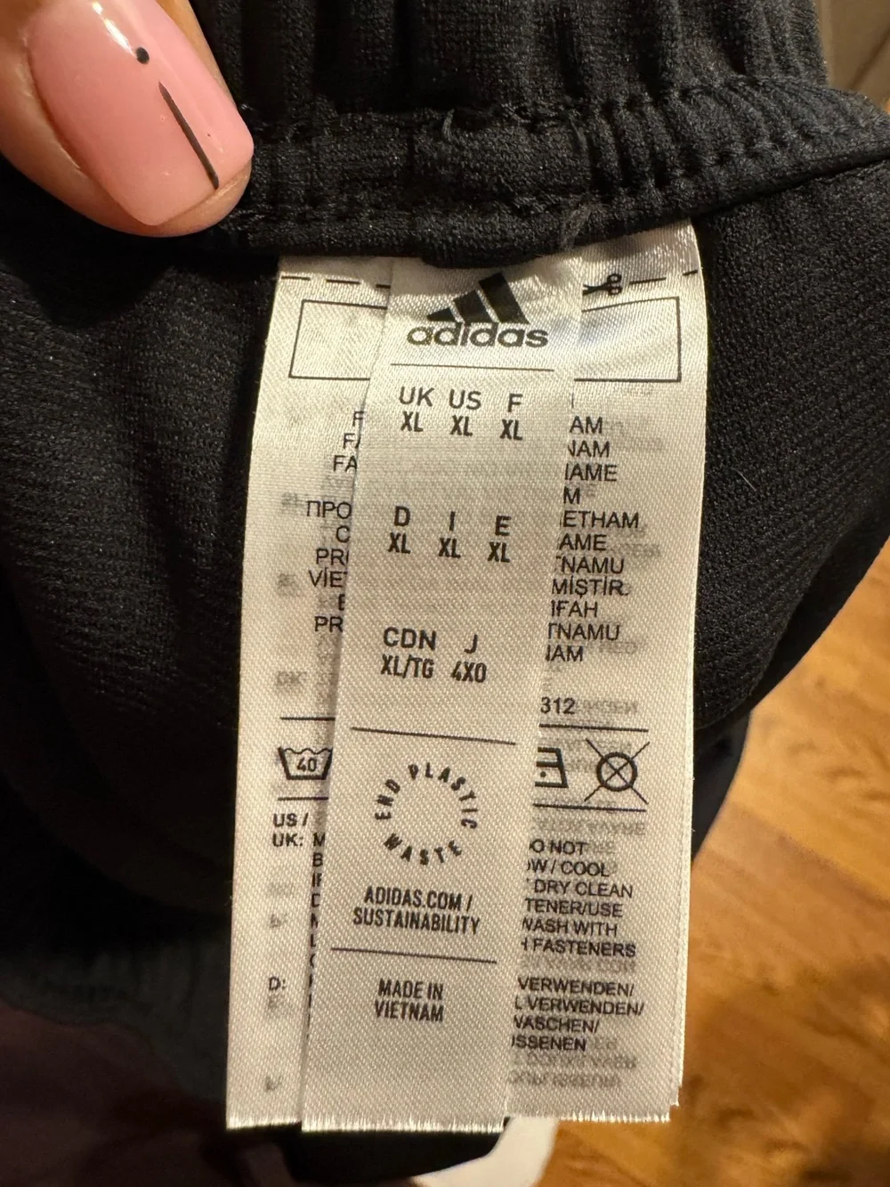 Adidas Aeroready Black Track Pants Mens XL 3 Stripe Athletic Joggers